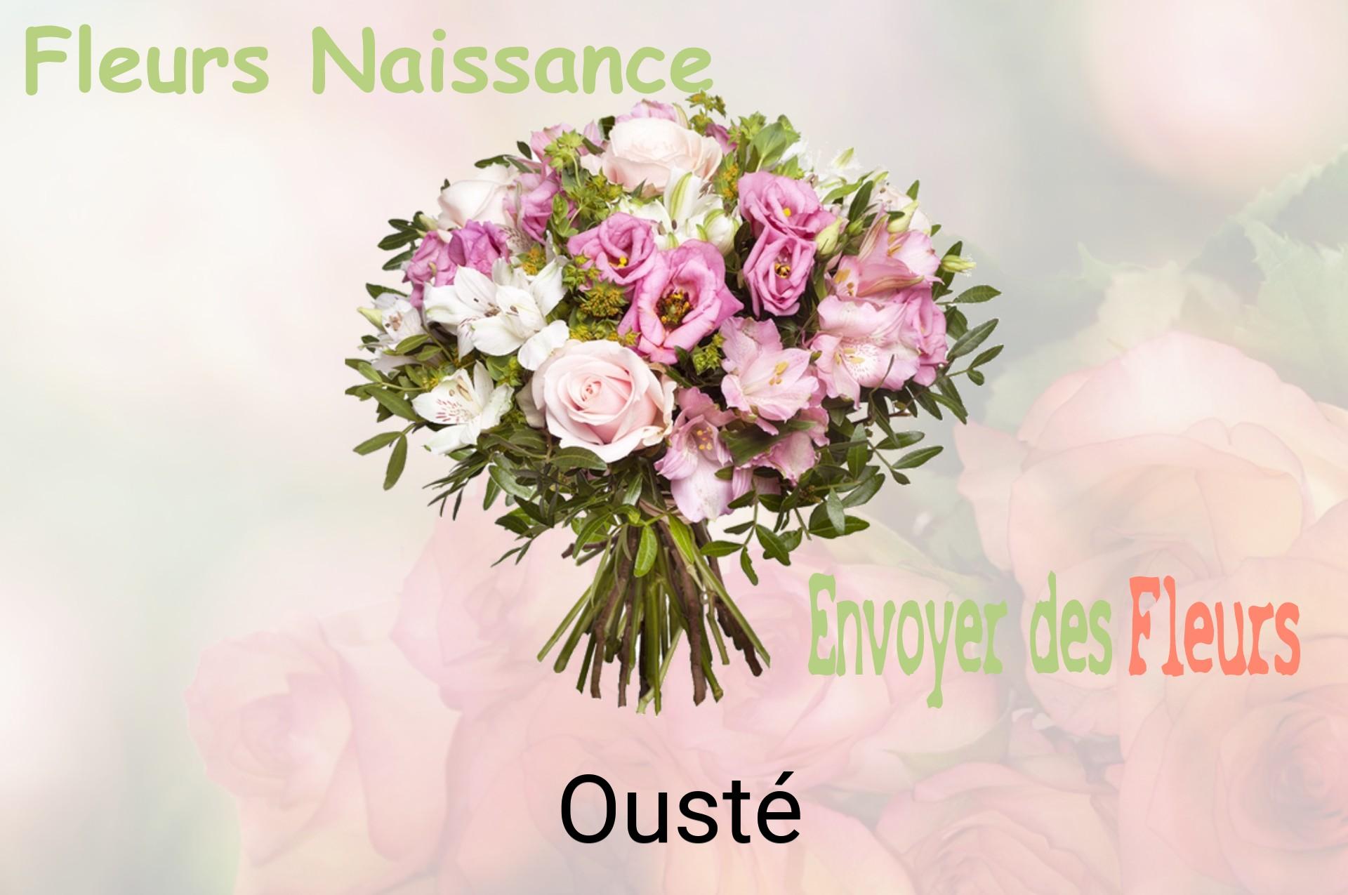 Bouquet de fleurs de naissance livré à Ousté